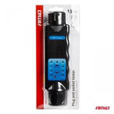 AMIO Preizkuševalnik vtičnic za priklopno kljuko 13 PIN AMIO-03226