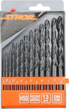 Sthor Svedri za kovino HSS 2,0–8,0 mm / 13 kosov 22180 STHOR
