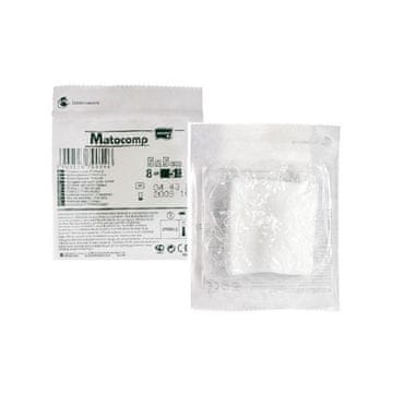 shumee Sterilni obkladek 10x10 iz gaze, 8 plasti, 17 niti, Matocomp, 50 kosov, blister + škatla