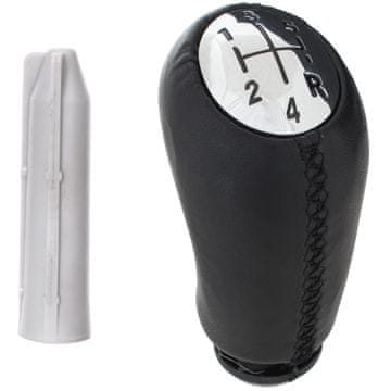 MODECAR Renault Megane II III ročica prestavne ročice 5 STOPENJ ČRNO USNJE + KROM + adapter / adapter za ročico prestavne ročice 2 kosa SET