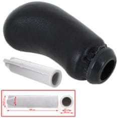MODECAR Renault Clio II III IV ročica prestavne ročice 5 STOPENJ ČRNO USNJE + KROM + adapter / adapter za ročico prestavne ročice 2 kosa SET