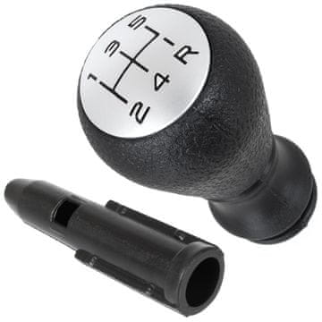 MODECAR Ročica prestavne ročice za Peugeot 306 ČRNA + SREBRNA ČRNA DIAGRAM + adapter / adapter za ročico prestavne ročice 2 kosa KOMPLET