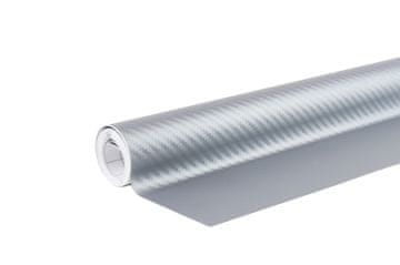 AMIO Karbonska 3D srebrna folija 30cm x 150cm AMIO-02600