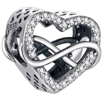 shumee Obeski za Pandora obesek v obliki srca z neskončnostjo, srebro 925, obeski Trusky