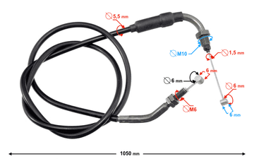Moretti Kabel za plin za vbrizg Hyper 125