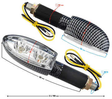 Moretti Univerzalni smerniki MRT-046, LED (12 SMD diod), barva Carbon (E-oznaka)