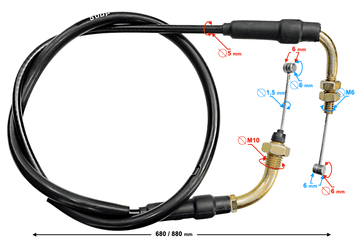 shumee Žica za plin za moped Sprint/Fighter/Volcano 50 / Euro 5