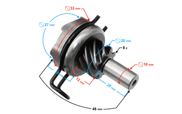 Moretti Hurricane 5 Kick Starter Bendix - raglja z 8 zobmi