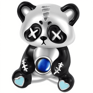 shumee Obeski za Pandora obesek Panda Zombie s kubičnim cirkonijem, srebro 925 Trusky Charms