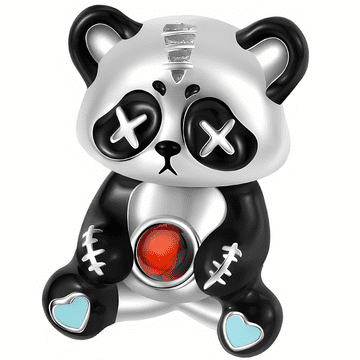 shumee Obeski za Pandora obesek Panda Zombie s kubičnim cirkonijem, srebro 925 Trusky Charms