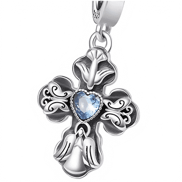 shumee Obeski za Pandora obeske Obeski Križ s srcem Trusky obeski