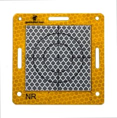 shumee 85 mm aluminijast marker s 60 mm folijo za daljinomer - rumen in bel