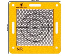 shumee 85 mm aluminijast marker s 60 mm folijo za daljinomer - rumen in bel