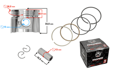 shumee Moretti 50cc Scooter 4T Bat, dia.39 sw:13 c:17.2, komplet