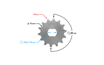 shumee Izhodni zobnik Moretti 14/420 za Simson