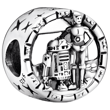 shumee Obeski za Pandora obesek Star Wars R2D2 in C3PO Trusky