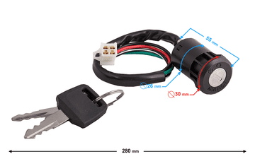 shumee Stikalo za vžig z ženskim konektorjem za ATV (4 žice 300mm)