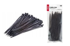 AMIO Črni trakovi za kabelske vezice 2,5x150 mm - 100 kosov -02151