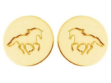 shumee Pozlačeni srebrni uhani s konjičkom za ženske, vitičasti uhani, obročki, 8 mm, srebro 925