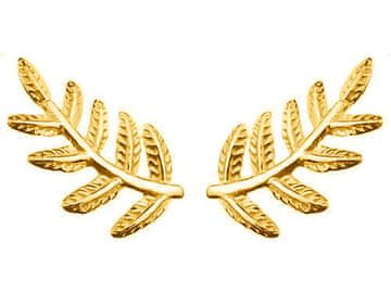 shumee Pozlačeni srebrni uhani iz vejice za ženske, uhani z vejico, listi, srebrni vejici