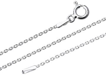 shumee Kratka srebrna klasična sidrna verižica 1,2 mm diamantna ogrlica 38 cm