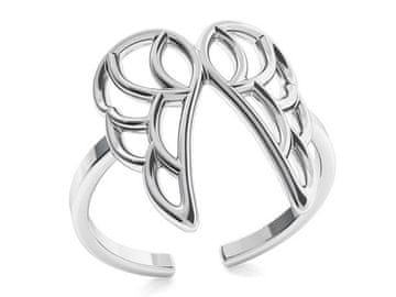 shumee Srebrni nastavljiv obroček za angelska krila z odprtim vzorcem, 10 kosov