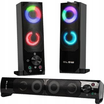 Blow RGB LED 2.0 soundbar računalniški zvočniki
