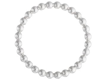 shumee Srebrni antistresni kroglični prstan 2 mm tanek ženski prstan 15