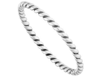 shumee Srebrno oksidiran zasukan antistresni prstan s tanko paščko 2