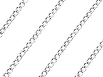 shumee Kratka srebrna klasična ženska verižica, ravna 1,9 mm, srebrna, 42 cm