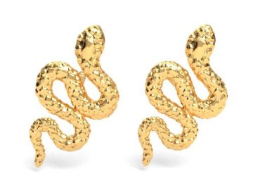 shumee Pozlačeni srebrni uhani s kačo za ženske Zlati uhani iz srebra 925