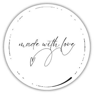 shumee Papirnate nalepke "narejeno z ljubeznijo" - srce 4 kosi
