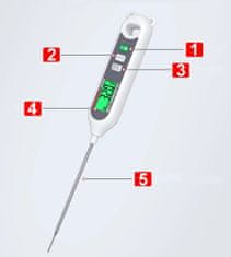 shumee DIGITALNI KUHINJSKI TERMOMETER ZA KUHANJE HRANE MESA PIN -50 +300°C