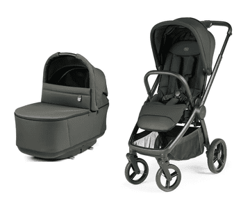 Peg Perego City Loop Pro voziček in Pop Up košara 2v1, metalno zelena