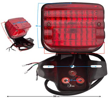 shumee Zadnja luč za moped Ranger Classic