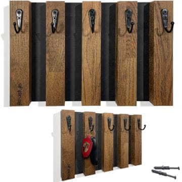 shumee Lesen obešalnik za ključe Lamele 30 cm rjave barve