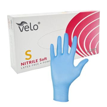 shumee Velo nitrilne rokavice S modre, 100 kosov
