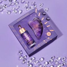 CRYSTALLOVE CRYSTALLOVE Amethyst kristalizirani komplet - ametistni serum za obraz in masažna plošča gua sha