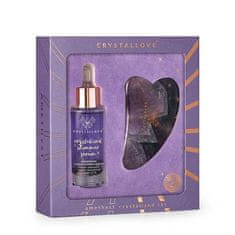 CRYSTALLOVE CRYSTALLOVE Amethyst kristalizirani komplet - ametistni serum za obraz in masažna plošča gua sha