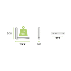 Rodigas Konzola za klimo MS405 1100mm
