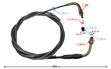 shumee Falcon 125 2 kabel za plin (E4)