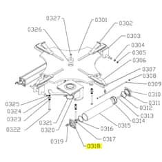 shumee Zamenjava ATH: Pokrov cilindra z objemko/nagibom z luknjo za batnico 460, 1460, 900, 1900, 980, 1980, M32, M52, M72, M72Z, M24