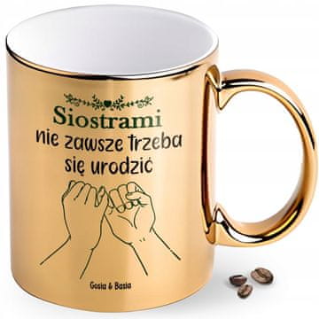 shumee DARILO ZA SESTRO ZLATA SKODELICA S POTISKOM + LASTNIM IMENOM IME PRAZNIKA