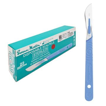 shumee Kirurški skalpel 22 sterilnih 10 kosov iz nerjavečega jekla Swann-Morton