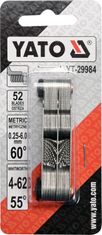 YATO GLOBNI MERILO ZA METRIČNI NAVOJ 60°, 0,25 - 6,0 MM. I WHITWORTH 55°, 4 - 62 BSW, 52 ŠABLON / YT-29984 /