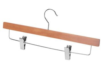 shumee Lesen obešalnik s sponkami PABLO 1 kos za oblačila, hlače, krila, kovinska prečka