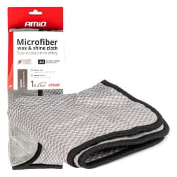 AMIO Krpa iz mikrovlaken 2v1 za poliranje in sijaj avtomobilov 40x40 cm 600 g AMIO-03976