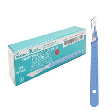 shumee Kirurški skalpel 25 sterilnih 10 kosov iz nerjavečega jekla Swann-Morton