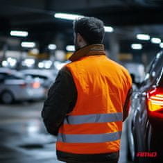 AMIO Oranžen odsevni opozorilni telovnik s XXXL certifikatom AMIO-03986