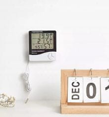 shumee BREZŽIČNA VREMENSKA POSTAJA TERMO-HIGROMETER ZUNANJA SONDA URA ALARM